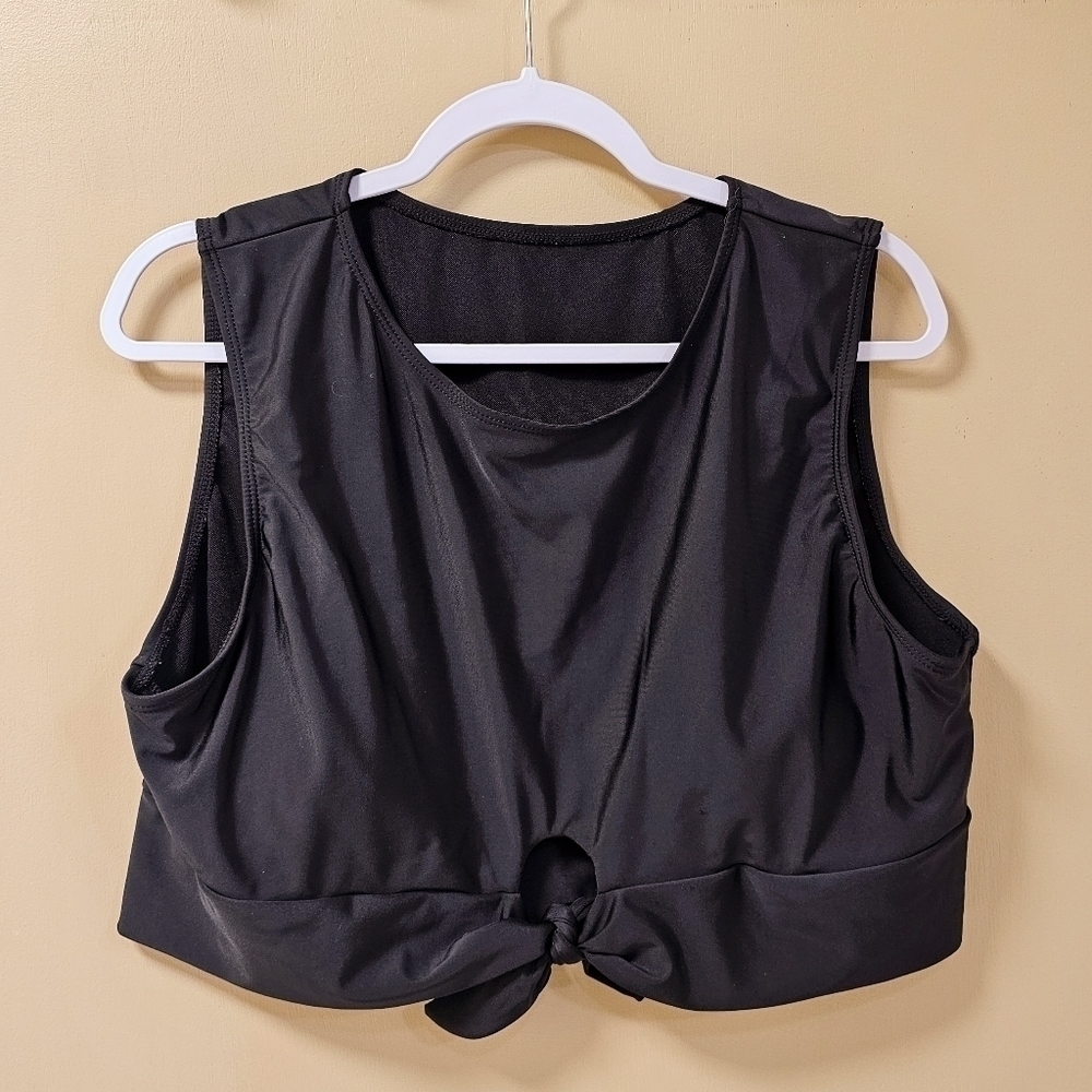 Shein Tie Front Bikini Crop Swim Tank 3XL